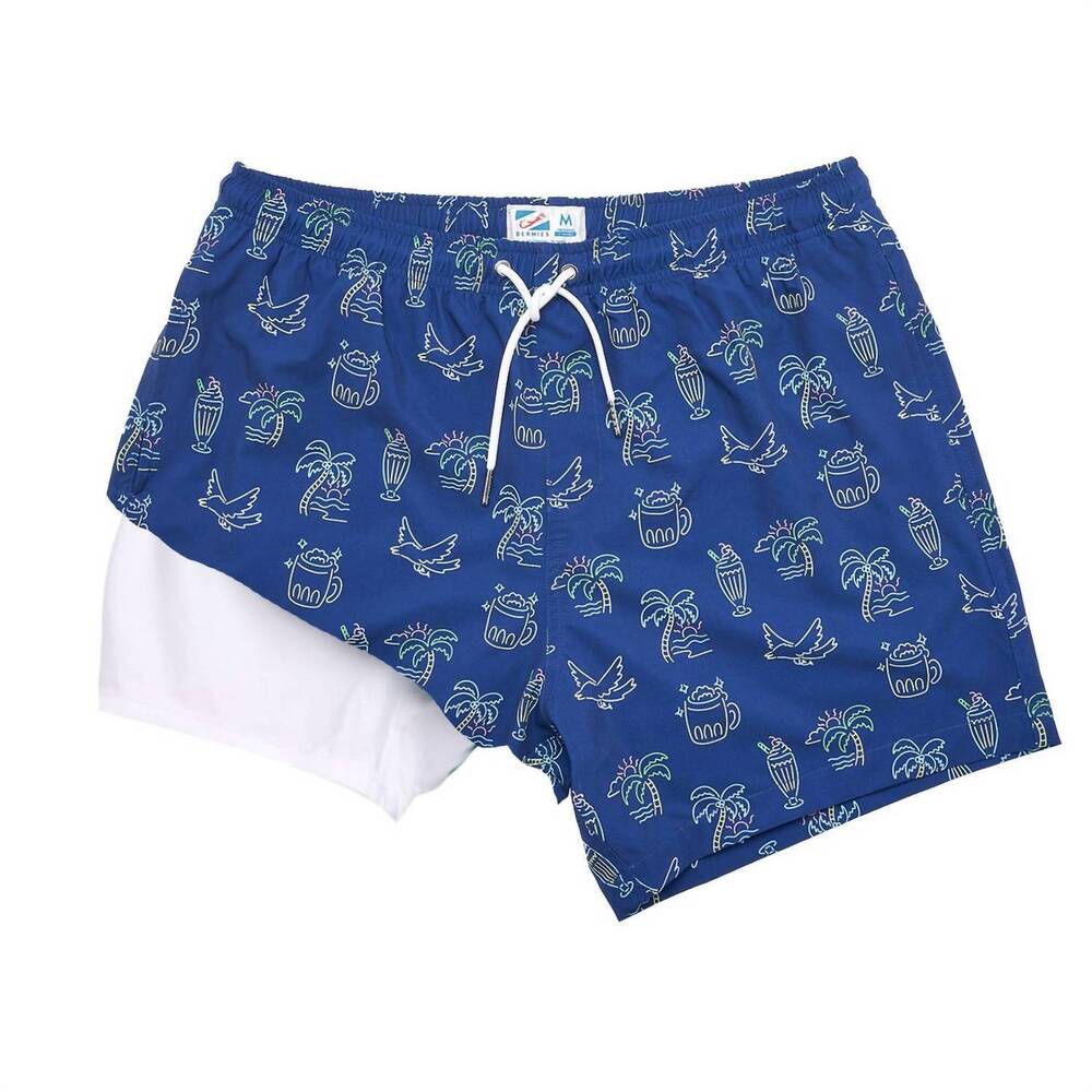 NEW BERMIES men's copacabana classic shorts in navy